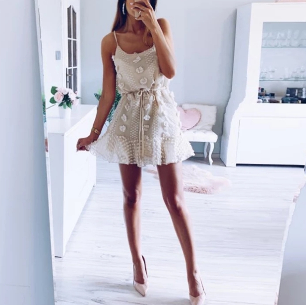 🍒NWT🍒 BOHO BABYDOLL MINI DRESS - Picture 3 of 9